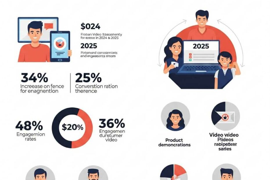 Graphique illustrant les bénéfices et l'importance de la vidéo marketing pour les entreprises en 2024 et 2025